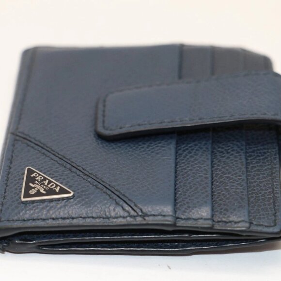 Prada Card Case 2MC049 Men's Bi-Fold Business Card Holder VIT.MICRO GRAIN Baltic - Picture 6 of 14